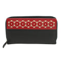 Black-Red - Front - Eastern Counties Leather Womens-Ladies Rachel Laser Cut Leather Purse