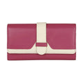 Rose-Vanilla - Front - Eastern Counties Leather Womens-Ladies Rita Contrast Leather Purse