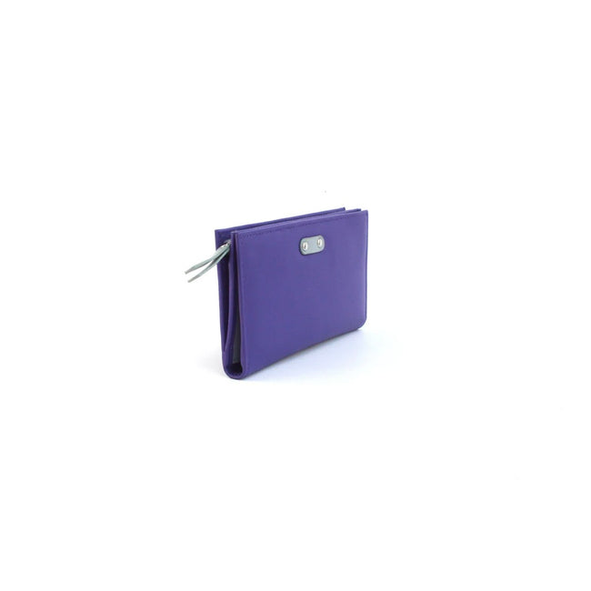 Violet-Grey - Side - Eastern Counties Leather Womens-Ladies Rosemary Contrast Leather Purse