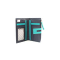 Navy-Turquoise - Lifestyle - Eastern Counties Leather Rebecca Contrast Purse
