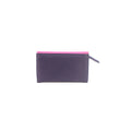 Purple-Fuchsia - Back - Eastern Counties Leather Womens-Ladies Madison Striped Leather Purse