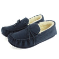 Navy - Front - Eastern Counties Leather Mens Joel Suede Moccasins