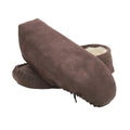 Dark Brown - Back - Eastern Counties Leather Unisex Adult Sheepskin Lined Moccasins