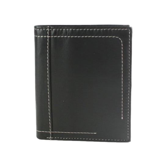 Black - Front - Eastern Counties Leather Mens Isaac Leather Wallet