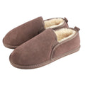Truffle Brown - Front - Eastern Counties Leather Mens Avi Sheepskin Hard Sole Slippers