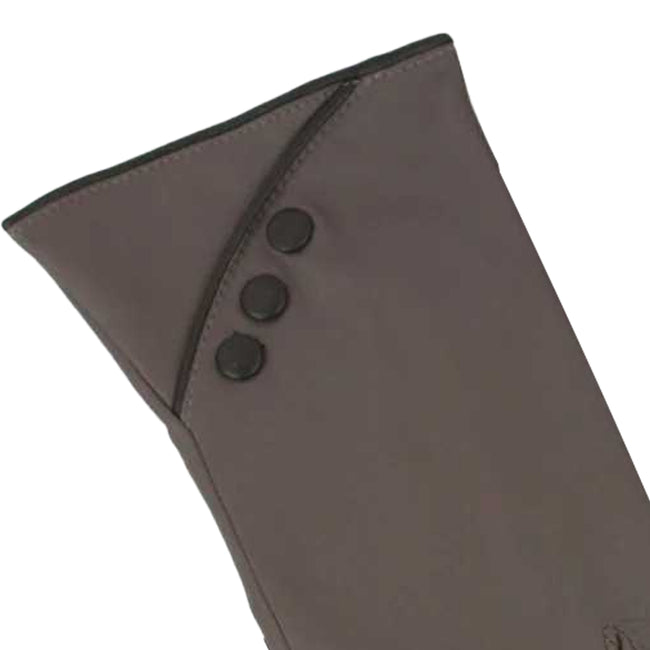 Black-Grey - Back - Eastern Counties Leather Womens-Ladies Caroline Leather Gloves