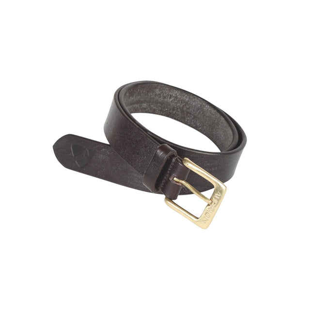 Brown - Front - Aubrion Unisex Adult Skinny Leather Belt