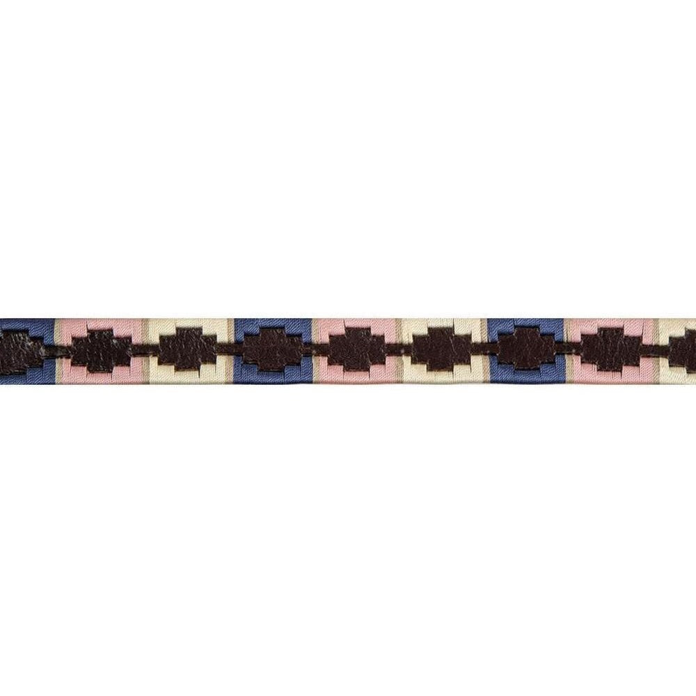 Navy-Pink-Natural - Front - Aubrion Drover Polo Leather Belt