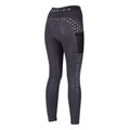 Grey - Back - Aubrion Childrens-Kids Coombe Reflective Horse Riding Tights
