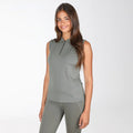Olive - Side - Shires Womens-Ladies Sleeveless Technical Top