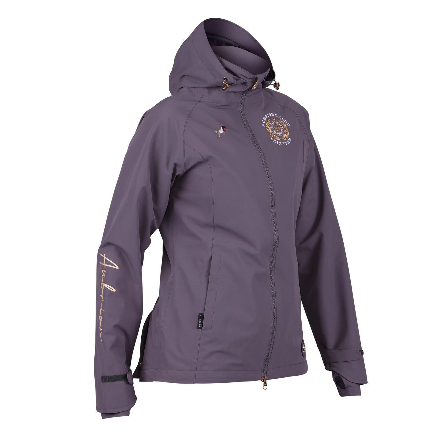 Grey - Lifestyle - Aubrion Girls Team Young Rider Waterproof Jacket