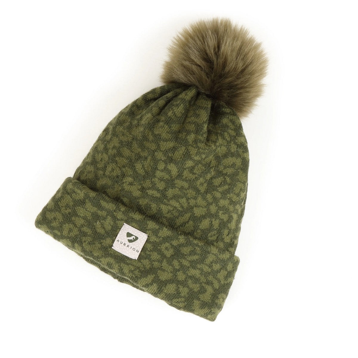 Green - Front - Aubrion Unisex Adult Fleece Lined Bobble Beanie