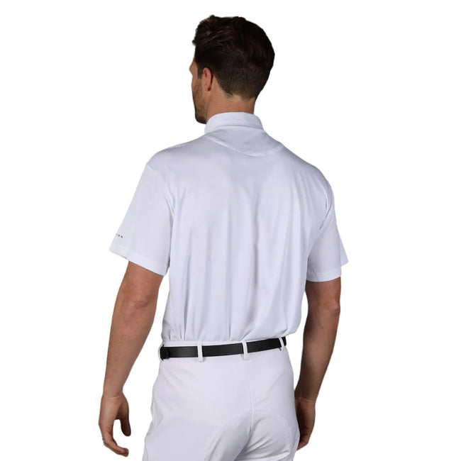 White - Back - Aubrion Mens Tie Keeper Short-Sleeved Shirt