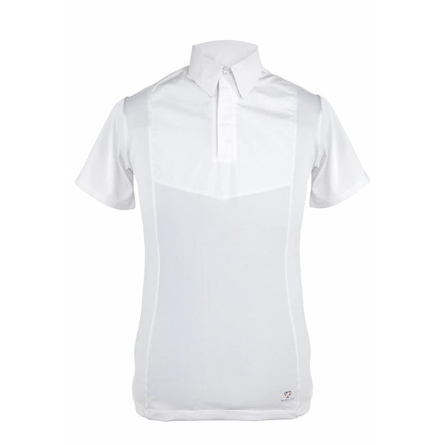 White - Front - Aubrion Mens Tie Keeper Short-Sleeved Shirt