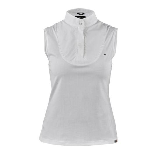 White - Front - Aubrion Womens-Ladies Sleeveless Stock Shirt