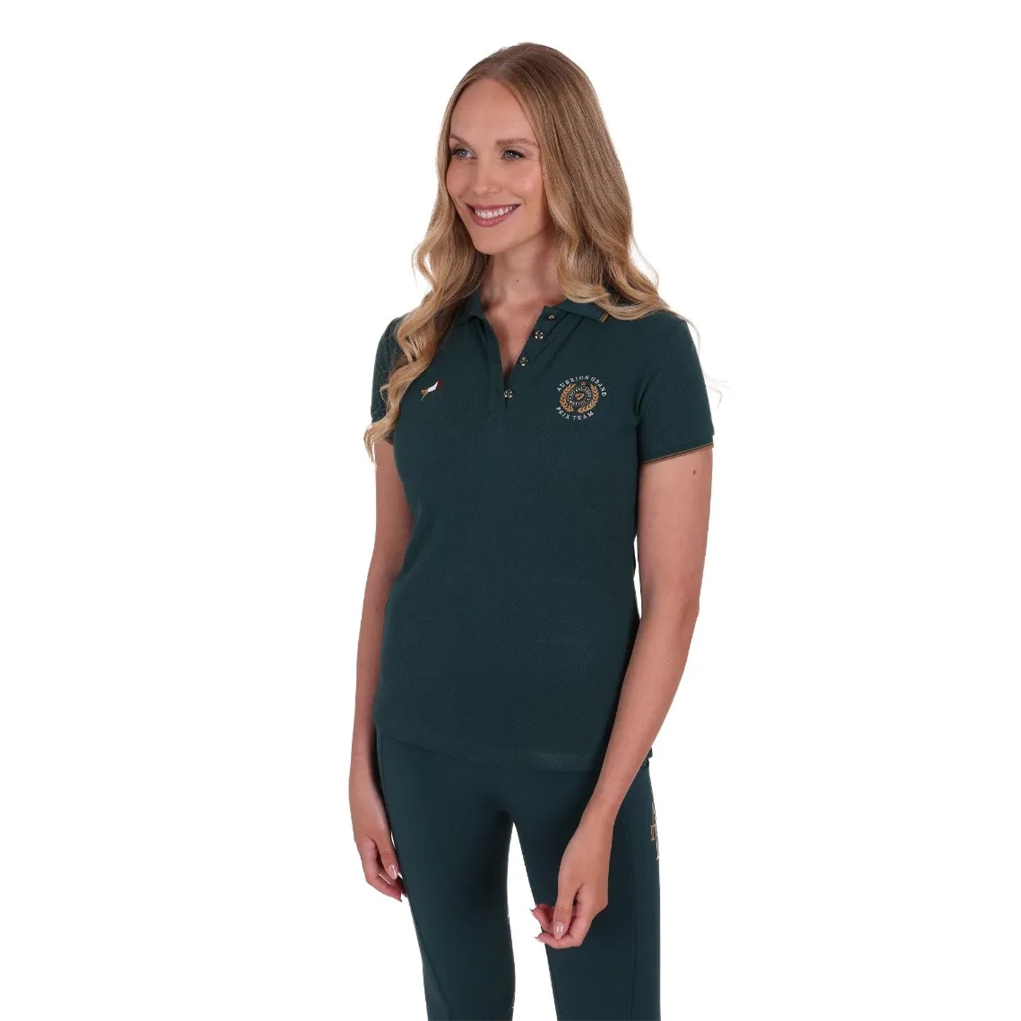 Green - Pack Shot - Aubrion Womens-Ladies Team Polo Shirt