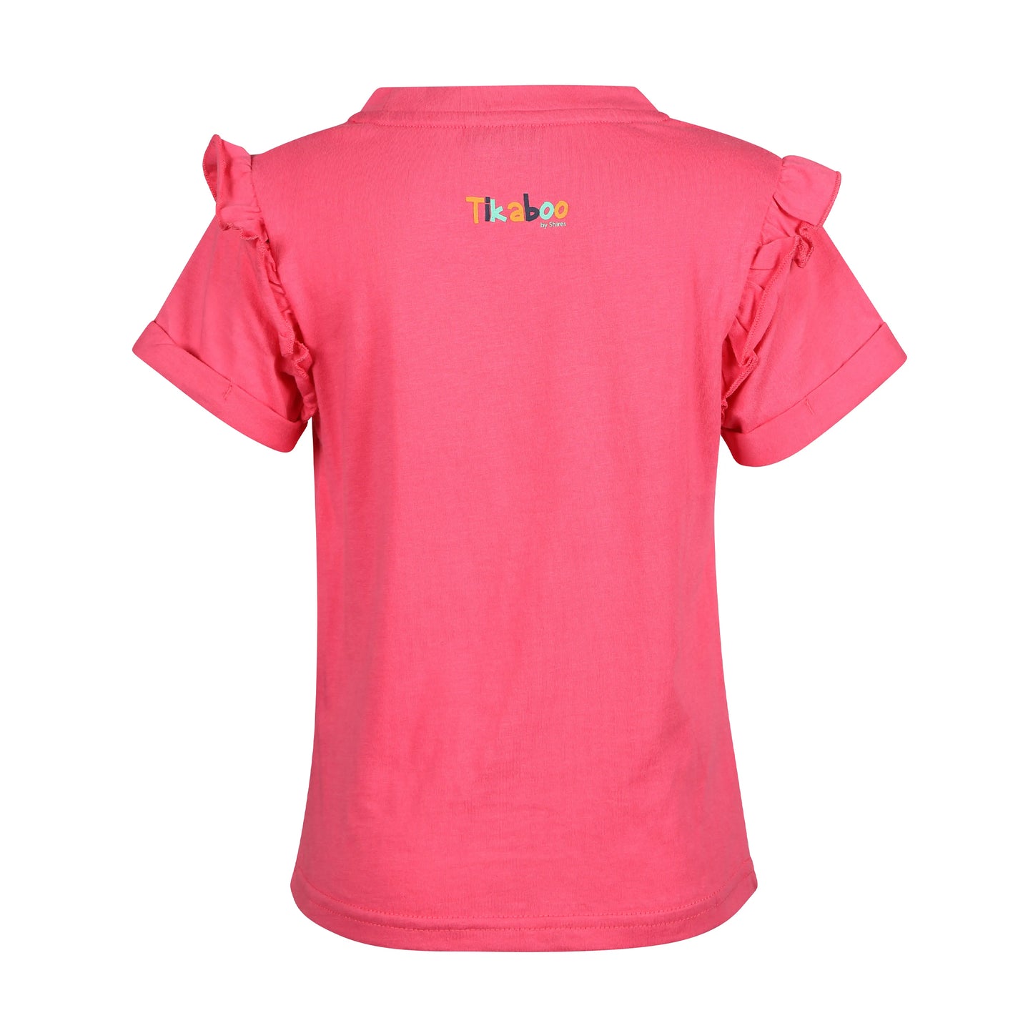 Pink - Back - Tikaboo Girls Frill T-Shirt