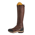 Brown - Side - Moretta Womens-Ladies Voltana XGRIP Buffalo Leather Long Riding Boots