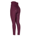 Black Cherry - Back - Aubrion Girls Eltar Horse Riding Tights