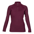 Black Cherry - Front - Aubrion Girls Eltar Base Layer Top