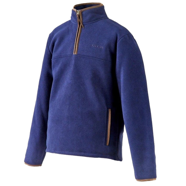Navy - Side - Aubrion Womens-Ladies Core Half Zip Fleece Top