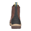 Brown - Back - Moretta Womens-Ladies Genoa Xgrip Leather Chelsea Boots