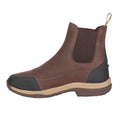 Brown - Side - Moretta Womens-Ladies Genoa Xgrip Leather Chelsea Boots