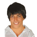 Black - Front - Fiestas Guirca Mens 80s Wig