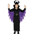 Black-Lilac - Front - Fiestas Guirca Girls Evil Fairy Costume Set
