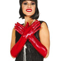 Red - Side - Fiestas Guirca Womens-Ladies Metallic Gloves