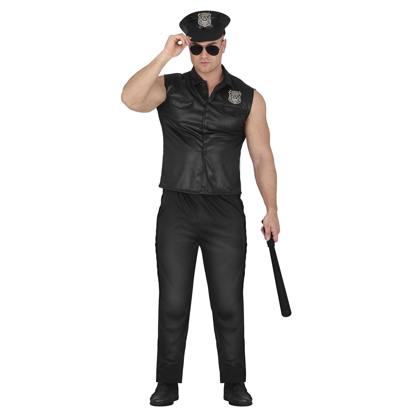 Black - Lifestyle - Fiestas Guirca Mens Mr Sexy Police Costume Set