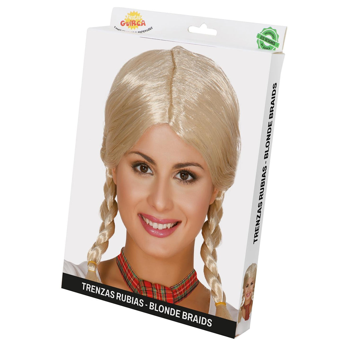 Blonde - Back - Fiestas Guirca Plaited Wig
