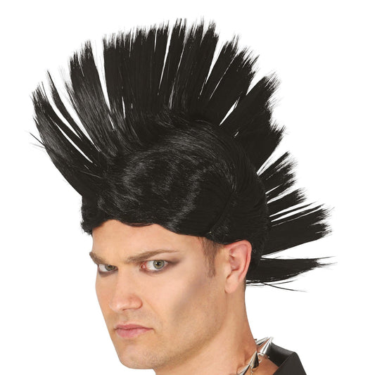 Black - Front - Fiestas Guirca Mens Punk Wig