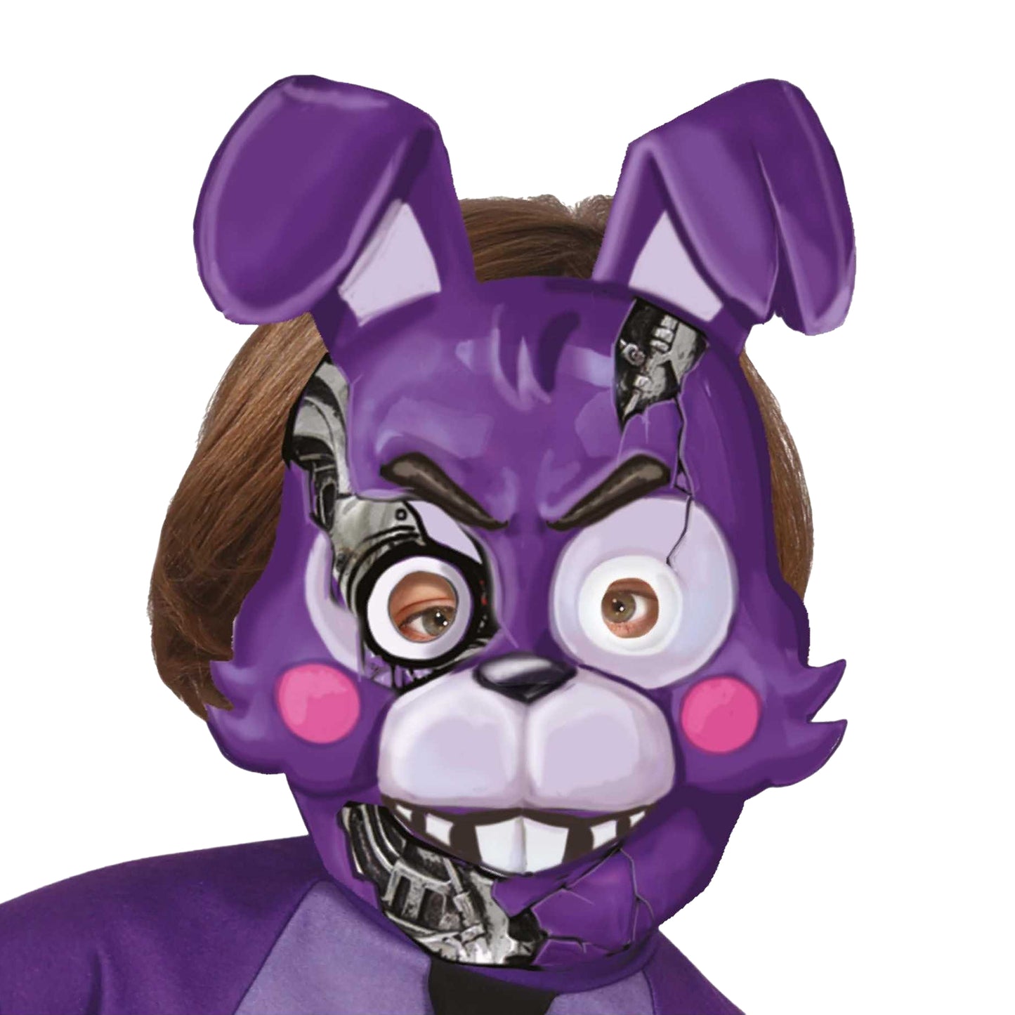 Lilac - Back - Fiestas Guirca Childrens-Kids Killer Rabbit PVC Mask