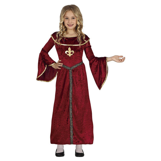 Burgundy - Front - Fiestas Guirca Girls Medieval Princess Costume