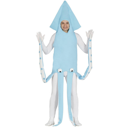 Blue - Front - Fiestas Guirca Mens Squid Costume