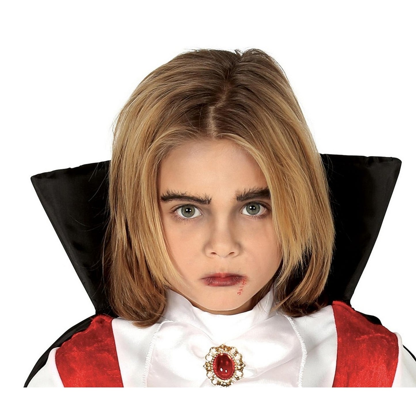 Red-Black - Side - Fiestas Guirca Childrens-Kids Vampire Costume Set