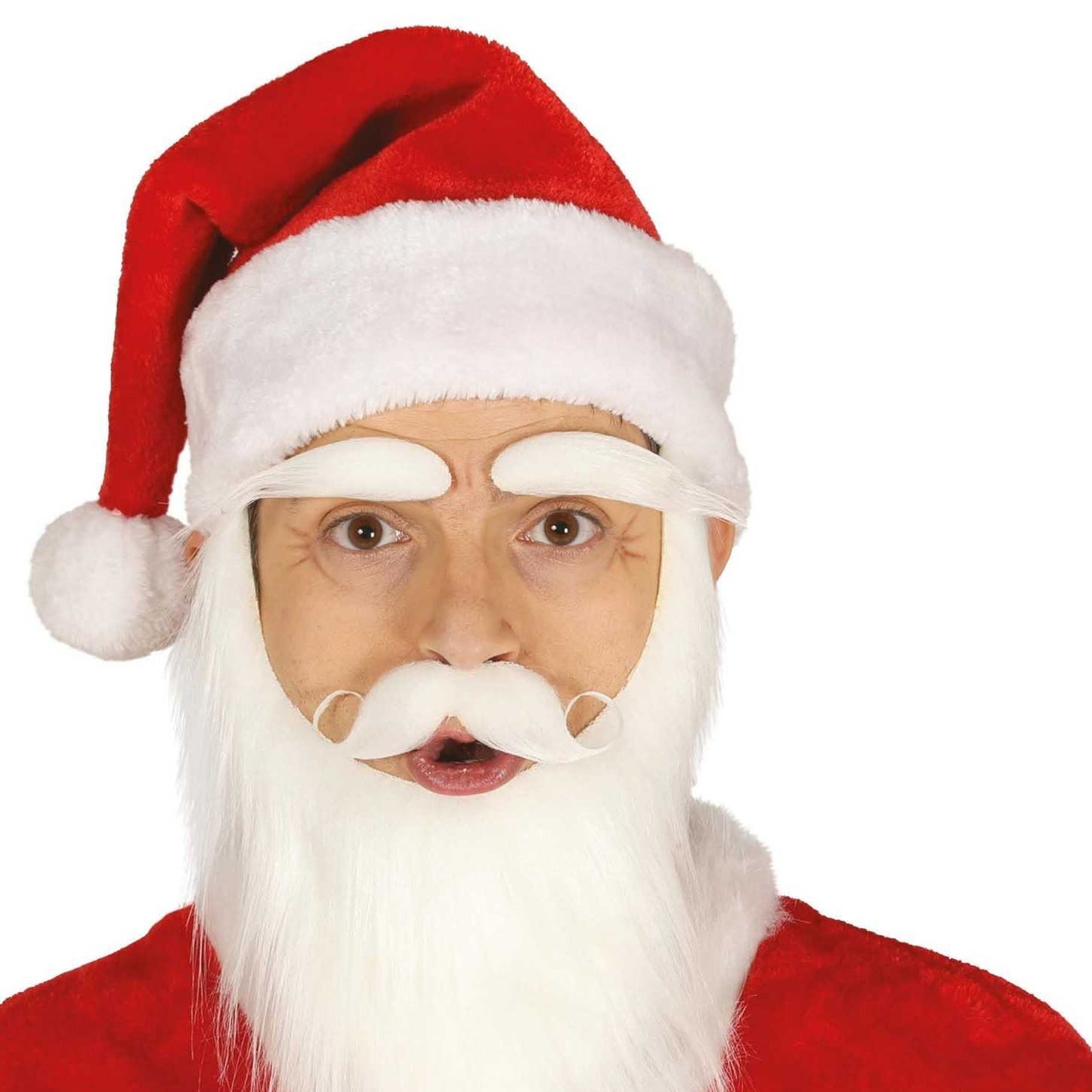 Red-White - Back - Fiestas Guirca Unisex Adult Velvet Christmas Santa Hat