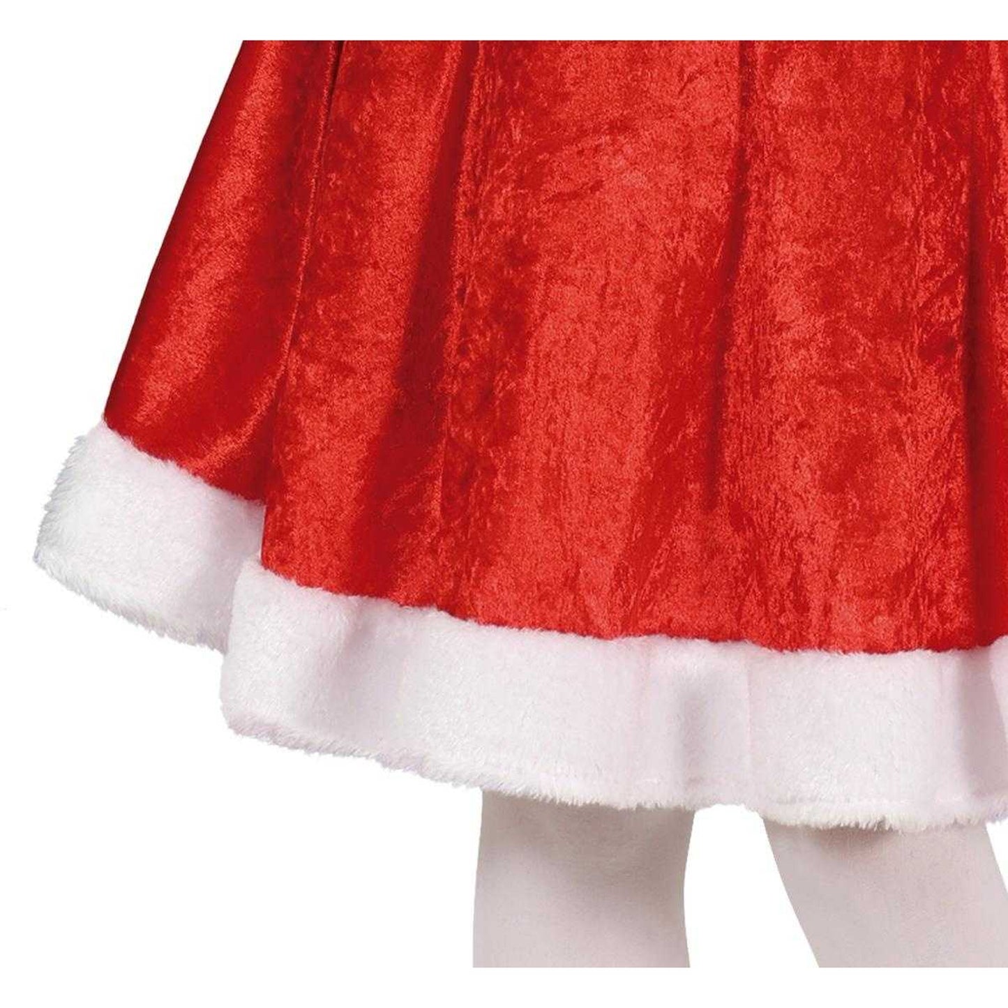 Red-White - Lifestyle - Fiestas Guirca Girls Mrs Claus Velvet Christmas Costume Set