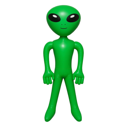 Green - Front - Fiestas Guirca Inflatable Latex Alien Prop
