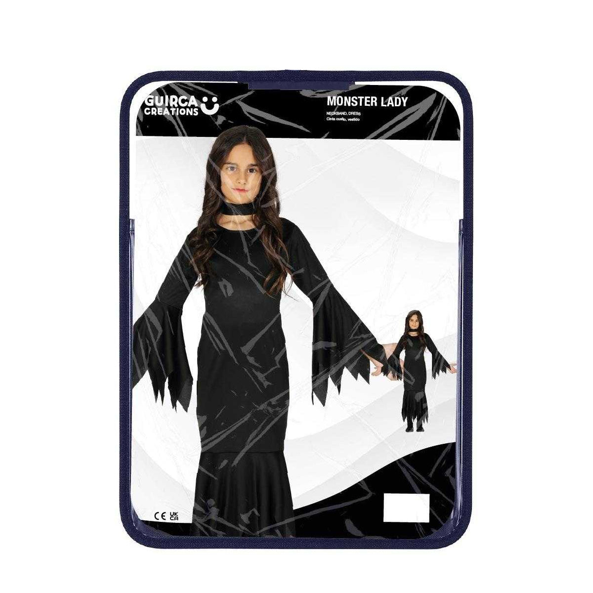 Black - Pack Shot - Fiestas Guirca Girls Monster Halloween Costume Dress