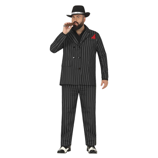 Black-White - Front - Fiestas Guirca Mens Gangster Costume Set