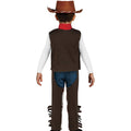 Brown-White - Back - Fiestas Guirca Childrens-Kids Cowboy Costume Set