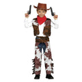 Brown-White - Front - Fiestas Guirca Childrens-Kids Cowboy Costume Set