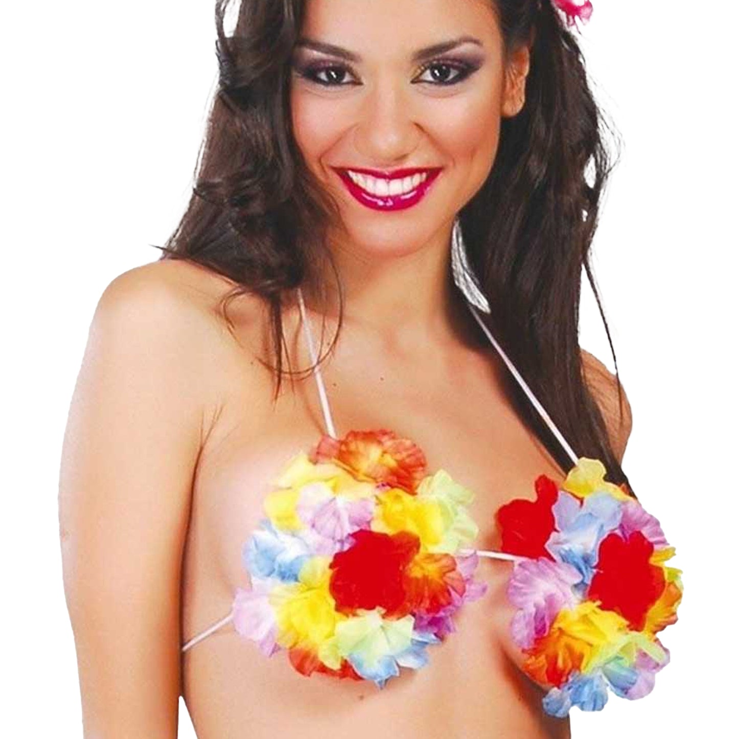 Multicoloured - Back - Fiestas Guirca Womens-Ladies Flower Costume Dress