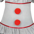 White-Red - Pack Shot - Fiestas Guirca Girls Killer Clown Costume Set