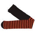 Orange-Black - Side - Fiestas Guirca Girls Striped Tights