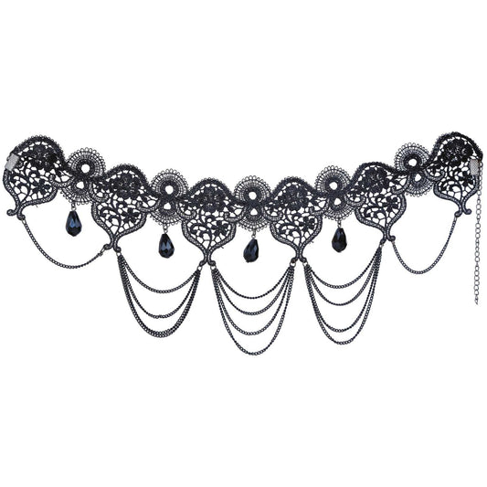 Black - Front - Fiestas Guirca Womens-Ladies Stone Necklace