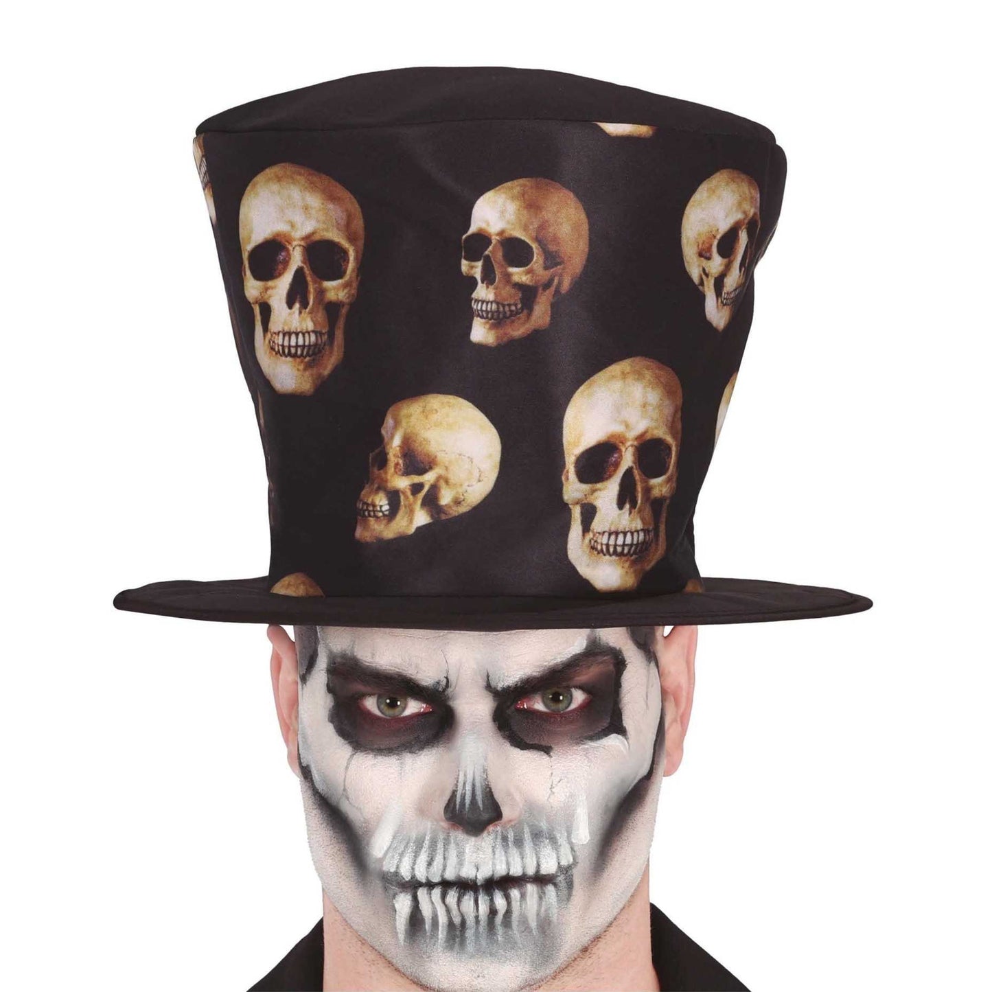 Black-Beige - Side - Fiestas Guirca Unisex Adult Skulls Costume Hat
