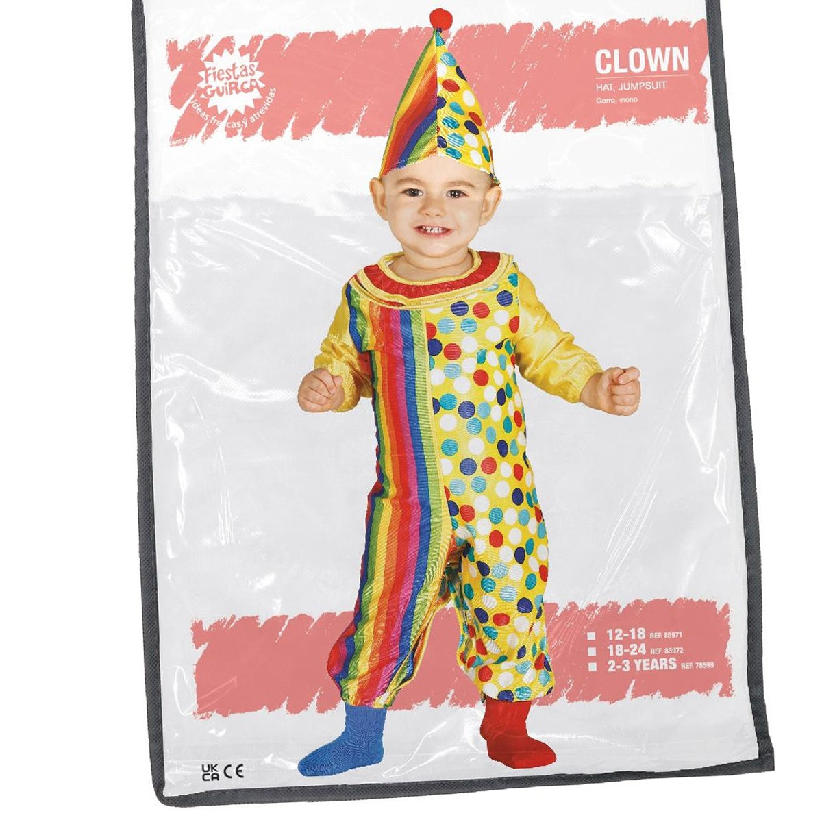 Yellow - Lifestyle - Fiestas Guirca Baby Clown Costume Set